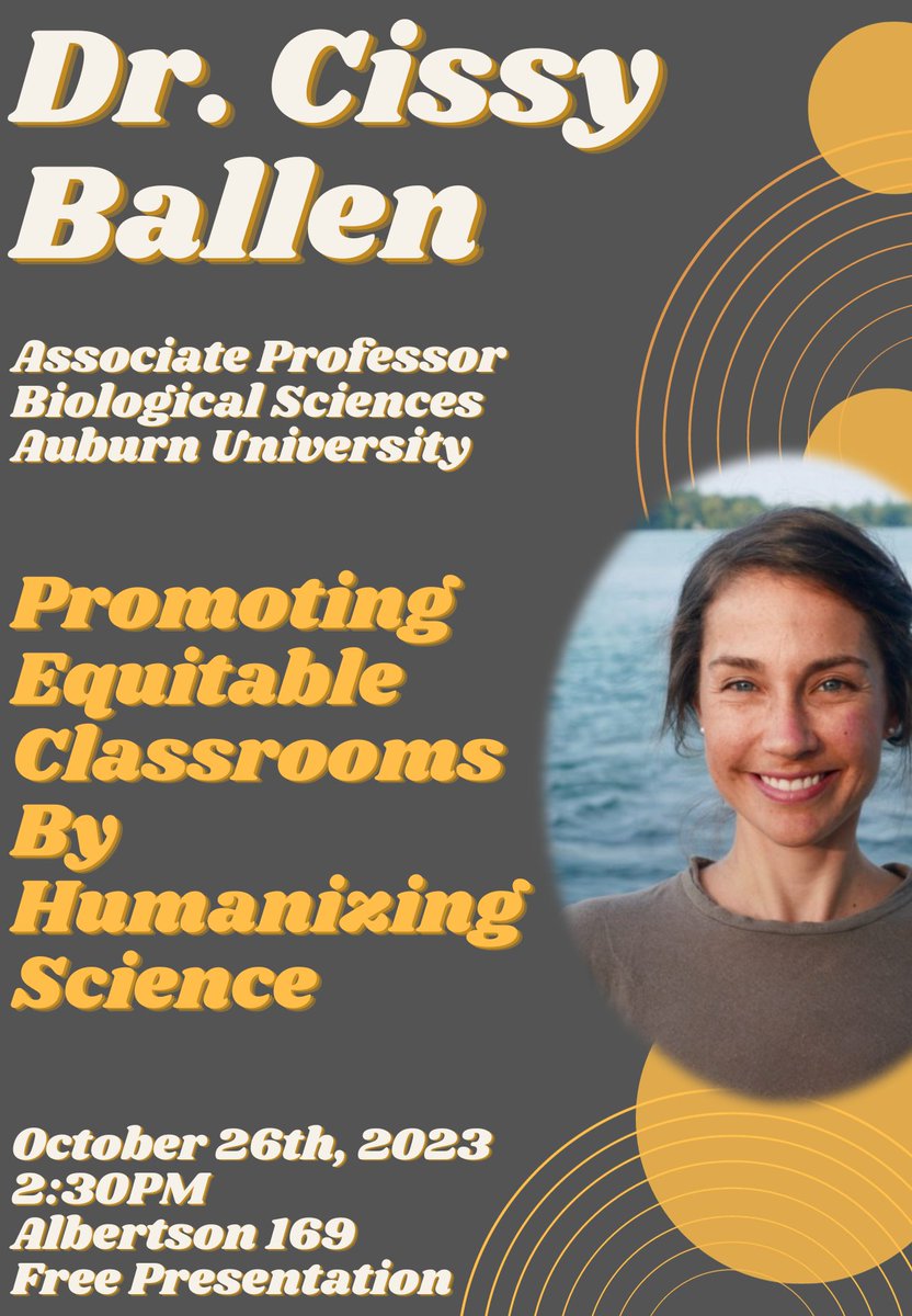 fhsustm's tweet image. Mark your Calendars!
Dr. Cissy Ballen is a discipline-based education researcher. Her interests in this field center on identifying scalable strategies in higher education that improve learning for all and reducing attrition of historically excluded groups in STEM fields.