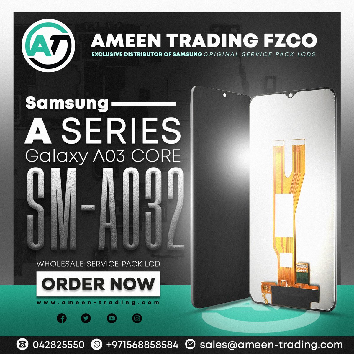 Ameen_Trading's tweet image. Elevate mobile repairs with Ameen Trading!  Meet the new Samsung Galaxy A03 CORE SM-A032 LCD. Top quality, unbeatable prices. Your global source for premium mobile LCDs.
#PremiumServicePacks #MobilePhoneRepair
#PhoneScreenReplacement #GlobalWholesale
#A03CORELCD #TopQualityScreen