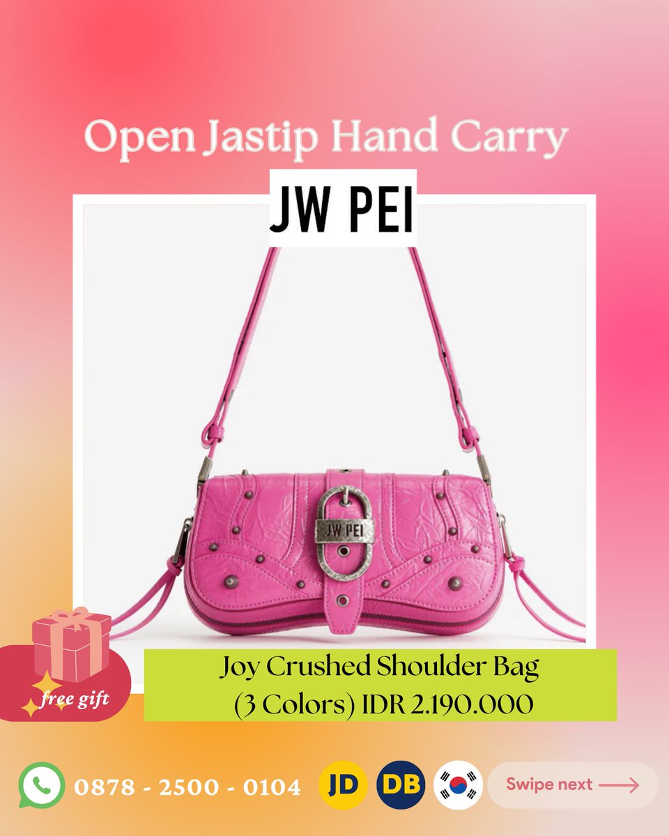 jastipdok's tweet photo. Fast PO Hand Carry JW PEI Korea Bag starts from 1 juta (harga tertera di gambar) 

ETA JKT 20 Oktober 2023 

WA only 0878-2500-0104 

#jastipkorea #jastipjwpei #jwpei #jwpeibag https://t.co/6JoEaVJe5t