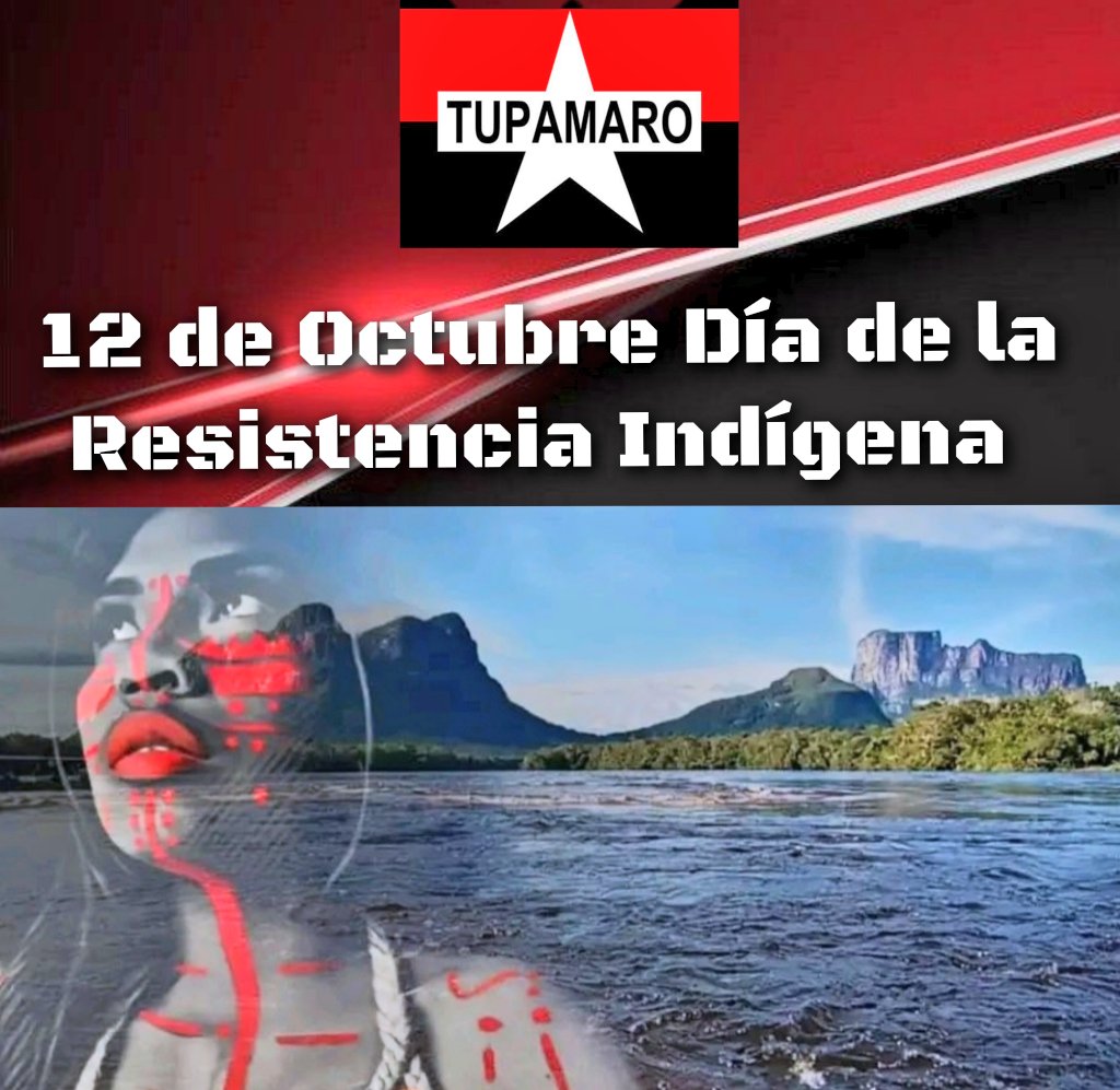 Seguiremos alzando la voz por la libertad de la humanidad como lo hicieron nuestros próceres en contra de la colonización y la dictadura.
@TupamaroMRT 
#12Octubre