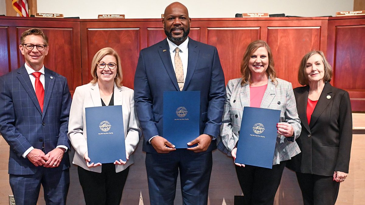 Today the State Board of Education honored the Principals and Assistant Principals of the Year: Mr. Daniel Barrentine, Ms. Mallory Kincaid, Mr. Tony Bonds, Mrs. Karissa Lang, &amp; Ms. Melanie Harris #ThankAPrincipal #alboe