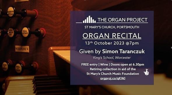 The @KingsWorcester Director of Music is looking forward to giving an organ recital in his home town on the recently restored @nicholsonorgans. The retiring collection will go to the @PortseaParish music foundation which supported him as a teenager. @Old_Vigornians