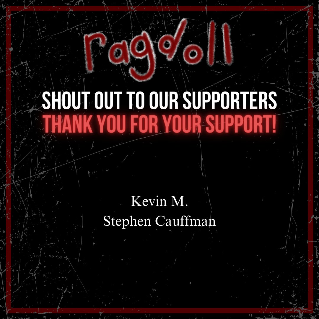 prism_frame's tweet photo. THANK YOU and SHOUT OUT to our amazing supporters who contributed on the 2nd day of our #campaign! 

We really can't do this without your help, so thank you so much for supporting and believing in us. From all of us here on the production of Ragdoll.... THANK YOU! 

#horror #doll https://t.co/9O20sOKbpC