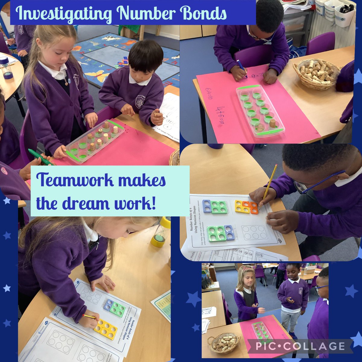 HolyFamCardiff's tweet photo. Ardderchog Dosbarth 2. Excellent number bond investigation activities were achieved today by working together.
#teamwork
#Maths_is_Fun https://t.co/JcxVXJTmXr