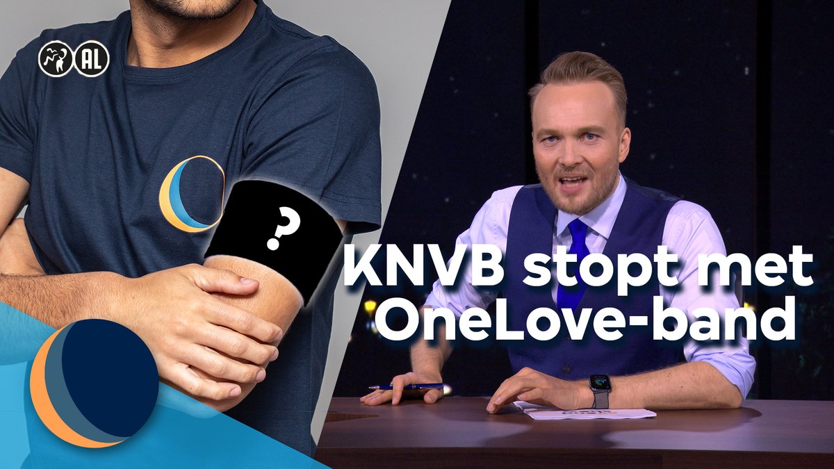De acceptatie van LHBTI'ers in het voetbal gaat achteruit. En dan besluit de KNVB ook nog om de OneLove-band niet meer te verplichten. Wat laf. Daarom hebben wij een nieuwe aanvoerdersband bedacht. Kijk De #Avondshow op YouTube: youtu.be/BFZTAAmdSTE