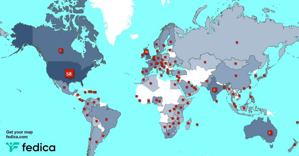 I have 3 new followers from Switzerland 🇨🇭, and more last week. See fedica.com/!RicherEarth
