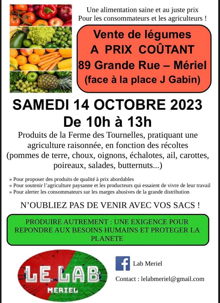 A #meriel, initiative du #lab pour une #agriculture raisonnée, les circuits courts, la défense du pouvoir d'achat et une juste rémunération pour les #agriculteurs. @echoregional95 @le_Parisien