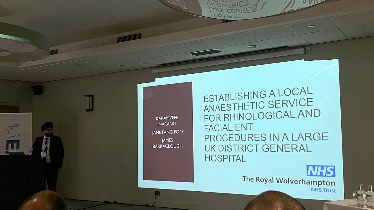 Had a great time today at the @BSFPS_Juniors meeting in Manchester. Really excellent talks throughout and I was delighted to be able to share our local anaesthetic service project at @RWT_NHS

#facialplastics #rhinology #BSFPS #ENTUK #ENTtraining