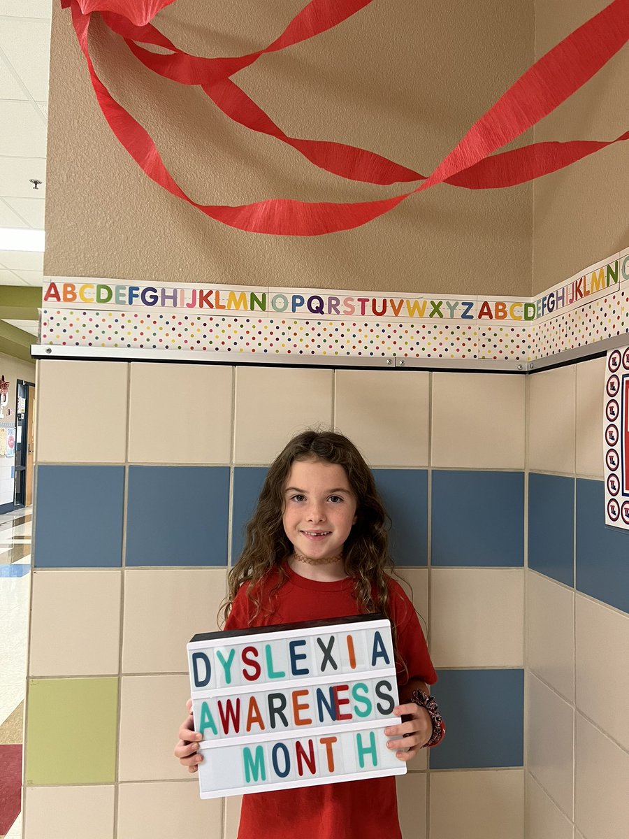 CESGalloway's tweet photo. More RED for Dyslexia Awareness Month! @CESCowboys https://t.co/22bC31iwro