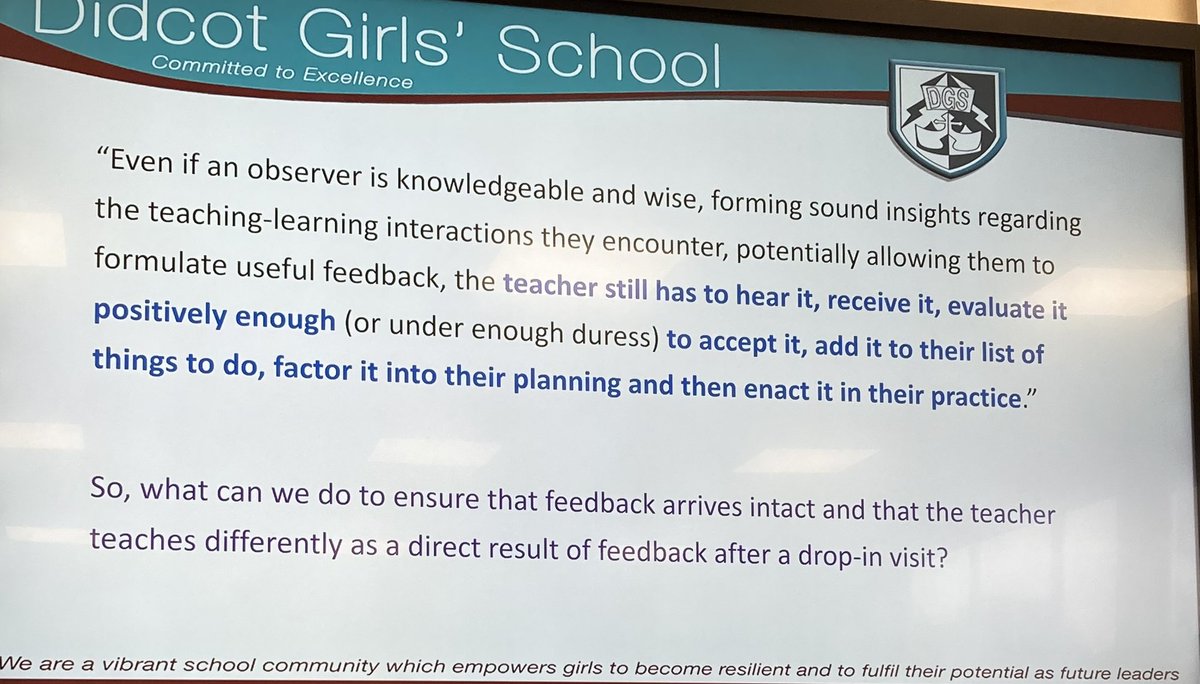 FKAEnglish's tweet photo. Brilliant to spend time with colleagues this afternoon, considering how we shape meaningful feedback on teaching practice. Great recordings of real feedback conversations followed up by a bit of scenario based practice. #CPD #alwayslearning @Miss_Kyriakides https://t.co/HT4drkY0G7