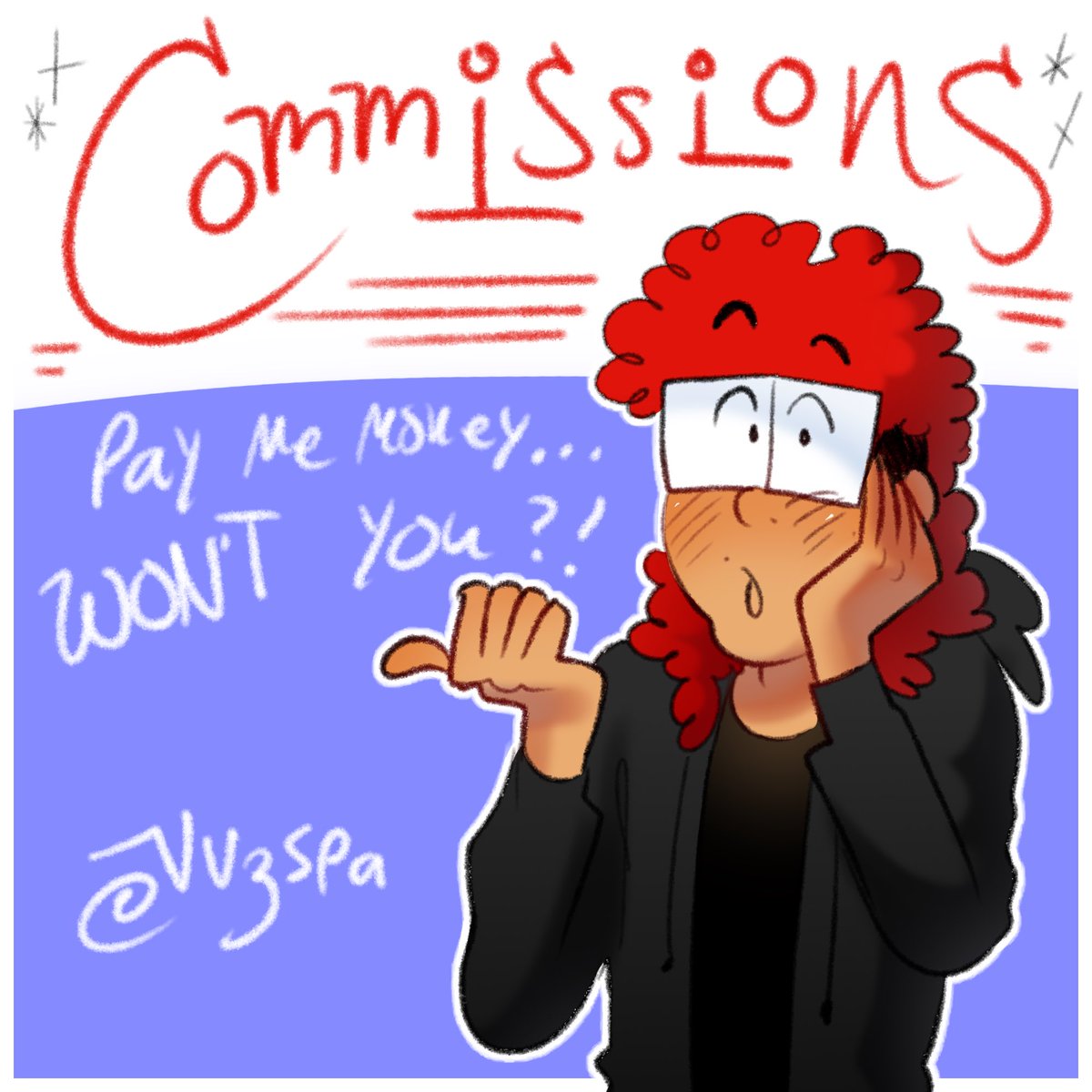 chuck 🩷💜💙 comms open! tweet media