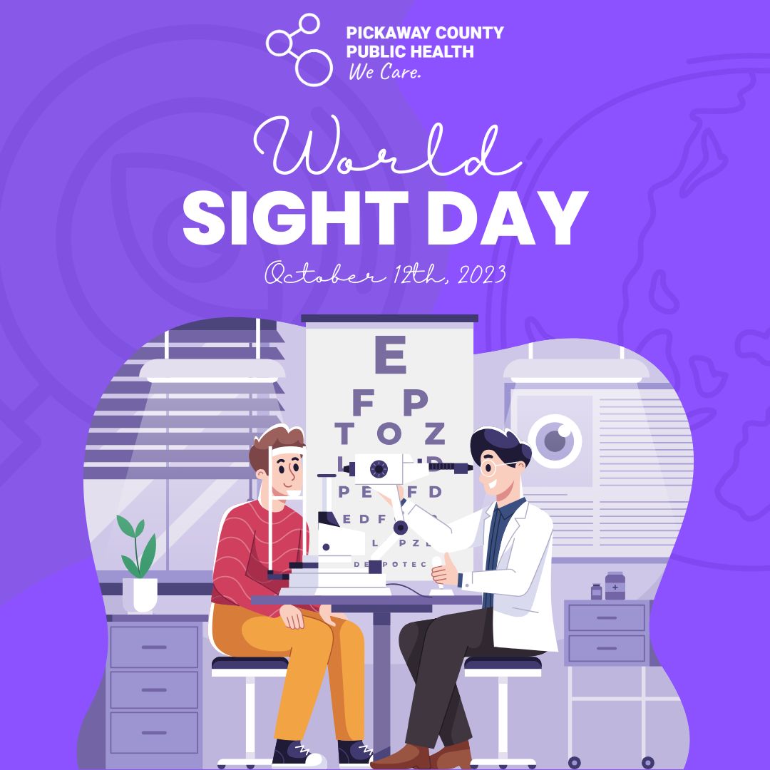 PC_PublicHealth's tweet photo. Today is World Sight Day! Protect your eyes by following the 20-20-20 rule to avoid eye strains and headaches. After 20 minutes spent using a screen, look at an object 20 feet away, for at least 20 seconds. If you haven't done so this year, make an appointment to check your eyes! https://t.co/devfQnbydY