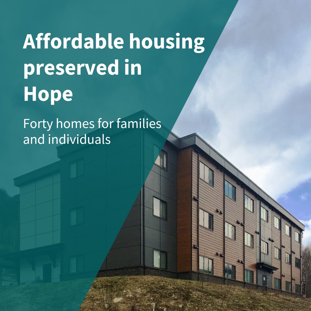 We’re thrilled to announce that families and individuals living in The Ryder apartment building in the District of Hope can now remain in their rental homes.

For more information: 

#DistrictofHope #AffordableHomes