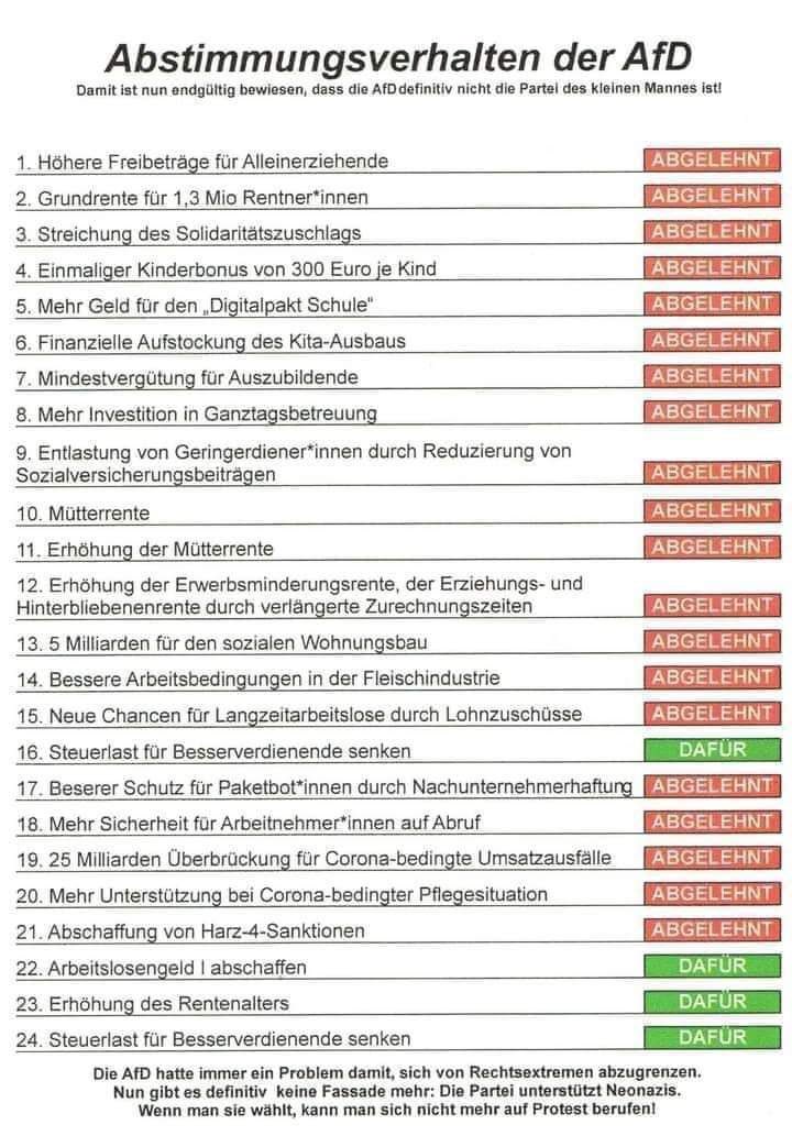 <a href="/AKundendienst/">AfD Kundendienst 📯</a> AfD und der „kleine Bürger“. 
Deren Nöte sind der Afd egal.
