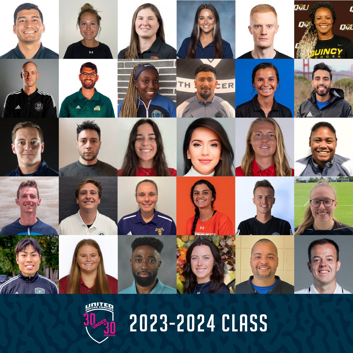 UnitedCoaches's tweet photo. United Soccer Coaches is proud to introduce the 2023-24 Class of the 30 Under 30 Program. The class features 30 individuals selected from a pool of over 270 applicants.

Read more: https://t.co/SDAYTgAH2n https://t.co/I11NoE3Tq8