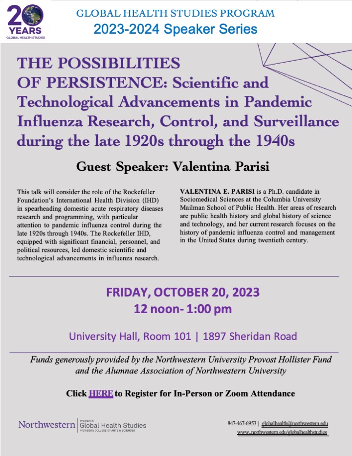 NU_GHS's tweet photo. Please join us on October 20th, 2023 for a lecture titled the "Possibilities of Persistence" by Valentina Parisi! Click the link to register: https://t.co/KhH4gRmptY https://t.co/E4nSZs3eEY