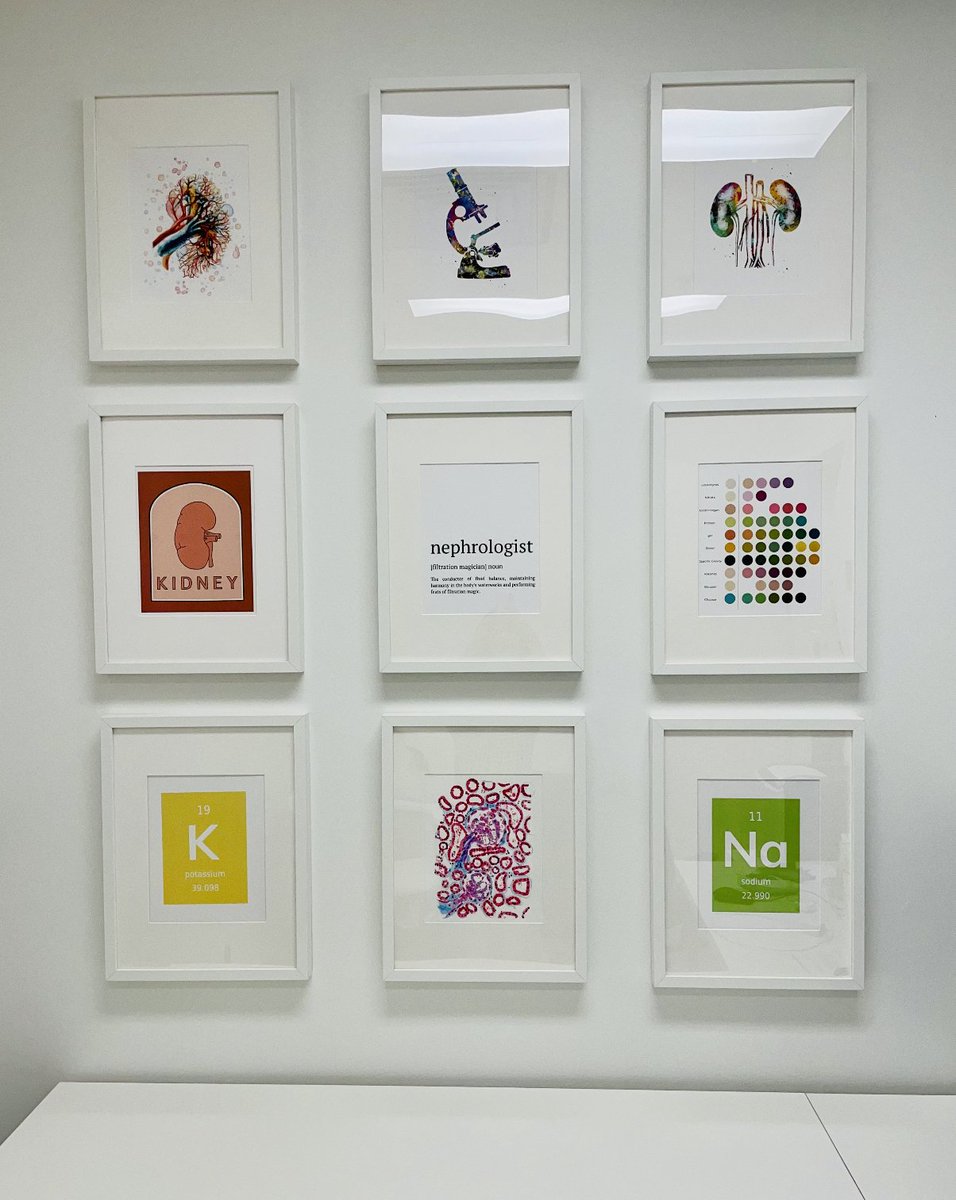 #nephtwitter brightening the office up with some nephrology themed art! #nephrology