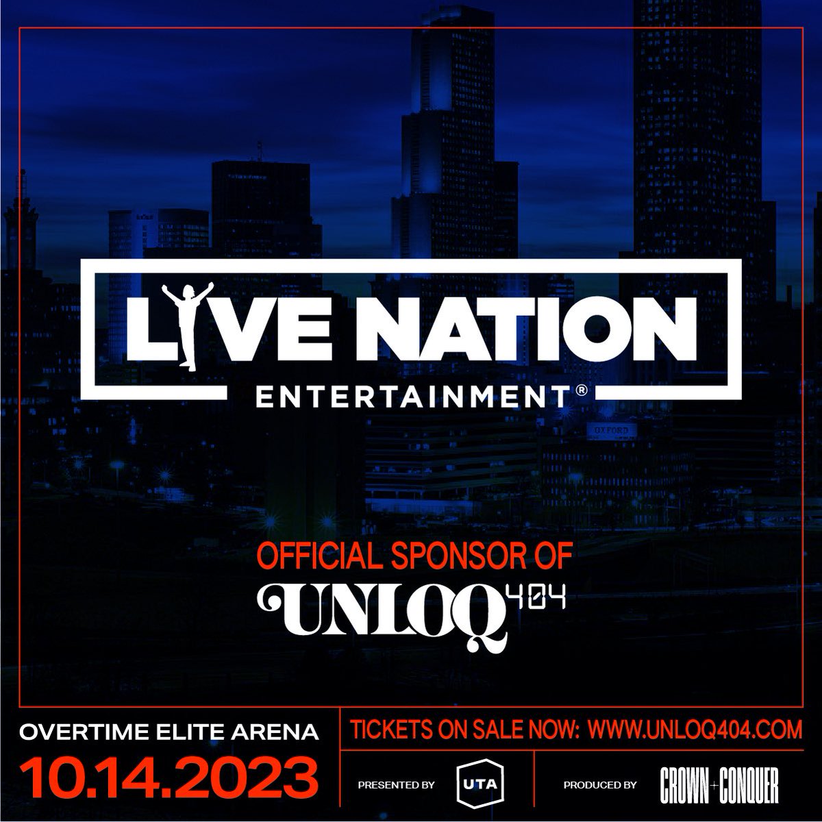 We're grateful to @LiveNation for being an official sponsor of #UNLOQ404 🔓

Thank you for supporting our #CreatorSummit 🙏🏾

Limited tickets available NOW 🎟️ unloq404.com