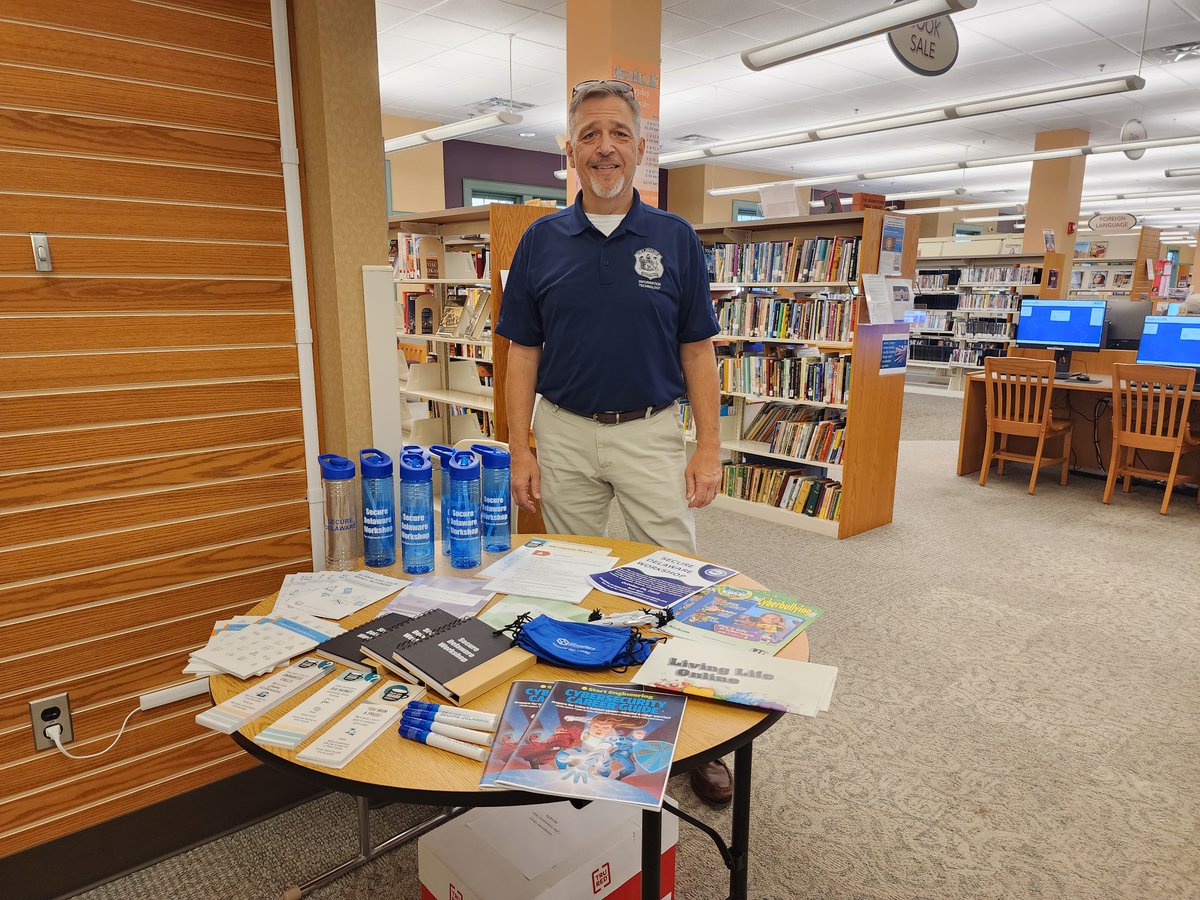Visit Georgetown Library today for materials related to protecting yourself in the cyber world. A cyber professional is onsite for a limited time, but materials will be left for the taking including a list of scheduled presentations starting next week. #netde #CyberAwareDelaware