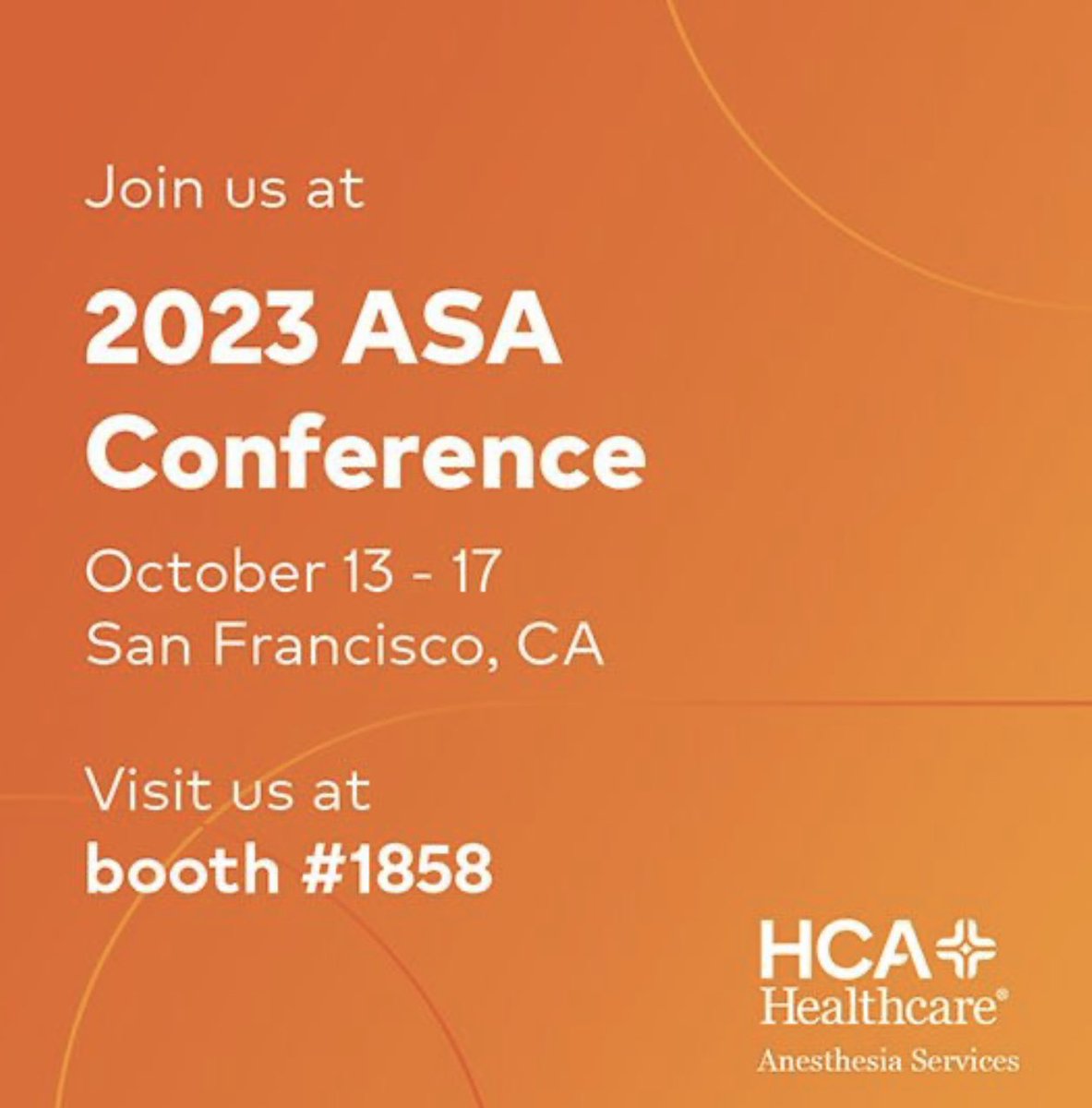 Are you headed to #ANES23? Come see us at booth #1858 and hear about the amazing opportunities with HCA Anesthesia! #anesthesia #anesthesiologist #anesthesiaresident