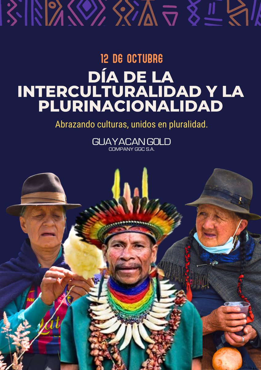 Este #12DeOctubre, en el #DíaDeLaInterculturalidadyPlurinacionalidad, celebramos la diversidad de nuestro país 🇪🇨
🤝🏽Unidos, fomentamos la minería responsable y construimos una sociedad inclusiva que respeta y garantiza los derechos de todos los ecuatorianos
#UnidosPorLaDiversidad
