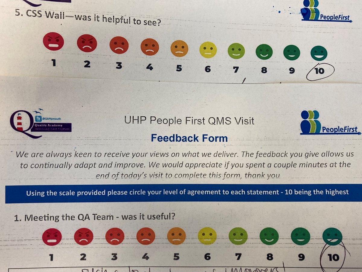 Sharing openly and humbly is such a great opportunity to learn. Clearly we had generous guests. thanks for feedback on your QMS visit. Great that you could see our practice, team huddles and #TeamHealth . @AdamSewellJones @AnnJamesNHS @QAPlymouth #BetterNeverStops @HelenBevan