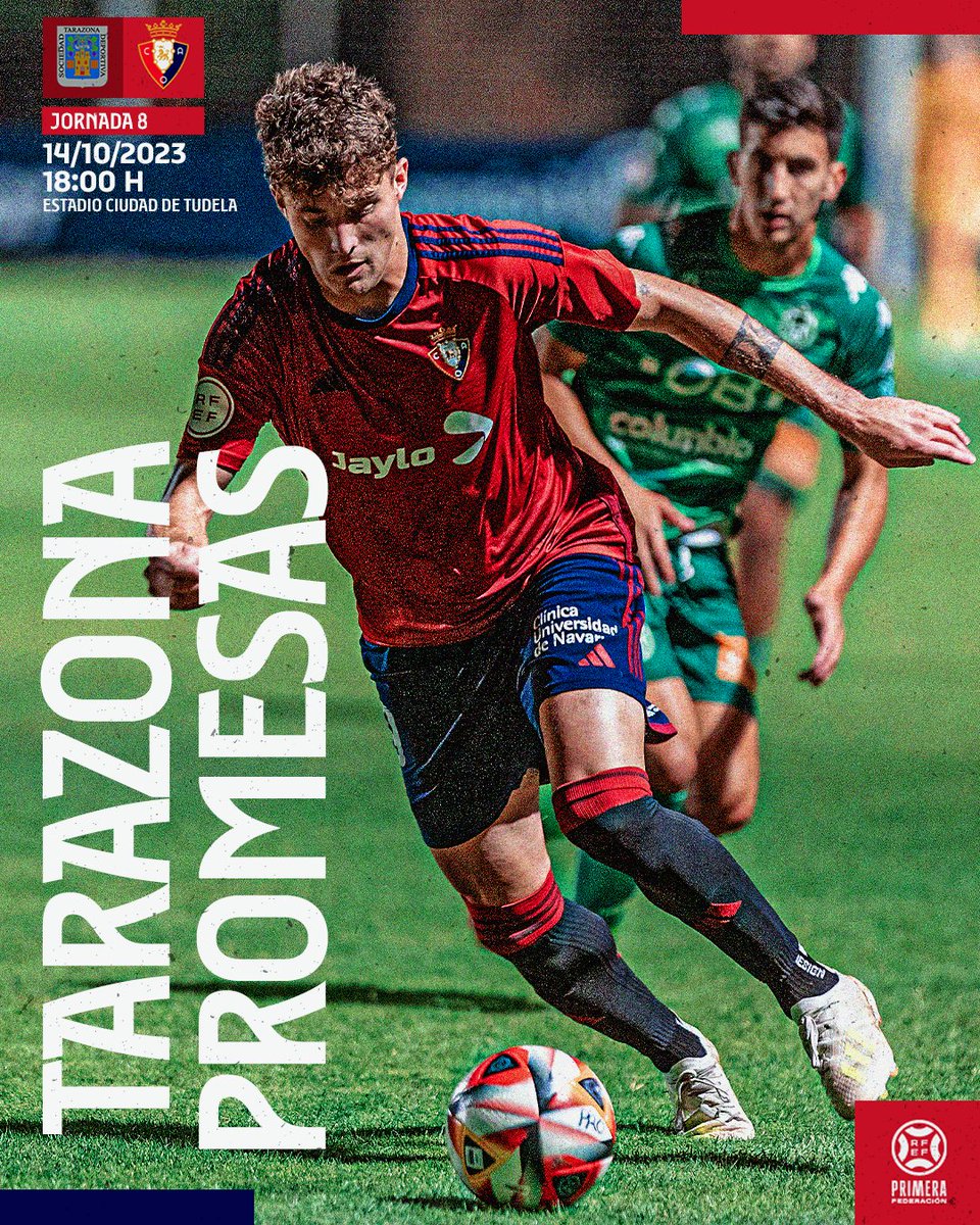 PROMESAS | El filial rojillo se enfrenta este fin de semana a la <a href="/SDTarazona/">S.D. Tarazona</a> en la octava jornada de <a href="/Primera_RFEF/">Primera Federación Versus e-Learning</a>.

📆 Sábado, 14 de octubre.
🕕 18 horas.
🏟️ Ciudad de Tudela.