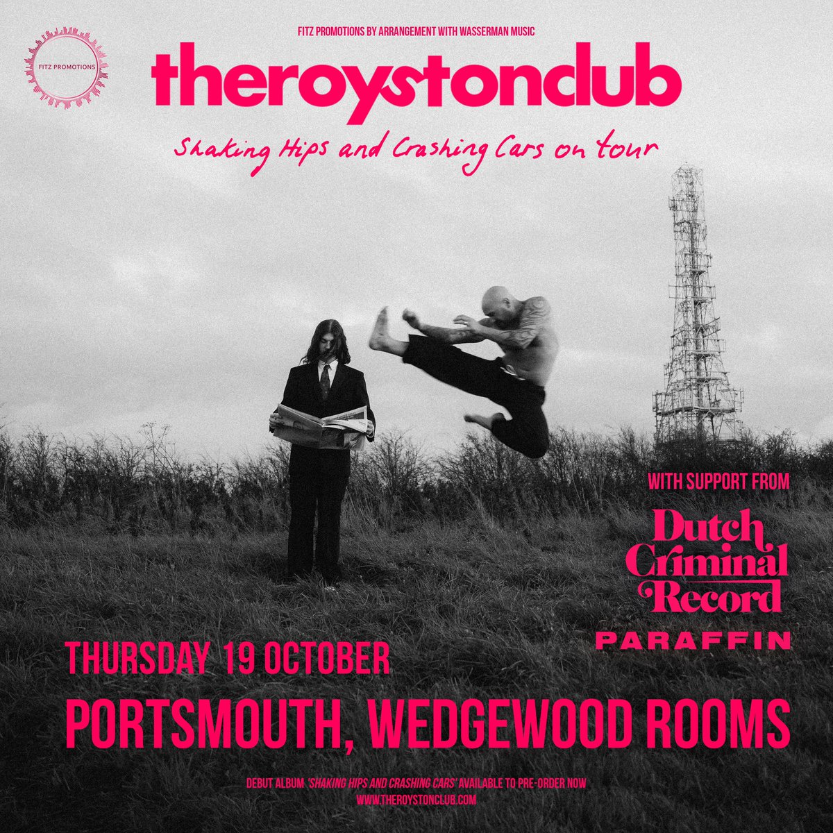 Fitz Promotions (@fitz_promotions) on Twitter photo Last 30 tickets for our show with <a href="/TheRoystonClub/">The Royston Club</a> next Thursday.
With support from <a href="/_DCR_Official/">Dutch Criminal Record</a> & <a href="/PARAFFINBAND/">PARAFFIN</a> this is not one to be missed.
Last tickets: seetickets.com/event/the-roys… Last 30 tickets for our show with <a href="/TheRoystonClub/">The Royston Club</a> next Thursday.
With support from <a href="/_DCR_Official/">Dutch Criminal Record</a> & <a href="/PARAFFINBAND/">PARAFFIN</a> this is not one to be missed.
Last tickets: seetickets.com/event/the-roys…