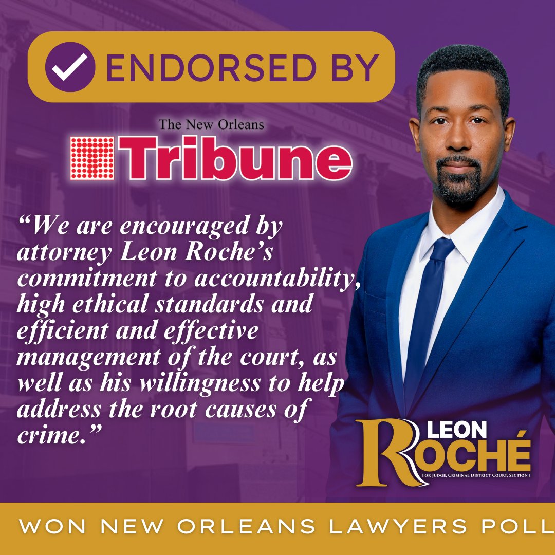 LeonRoche4Judge's tweet photo. I am grateful for the endorsement of the @notribune, one of the most respected African-American community news magazines in America. 

Learn more at https://t.co/No97ibIjiN https://t.co/QJPW1DiW0p
