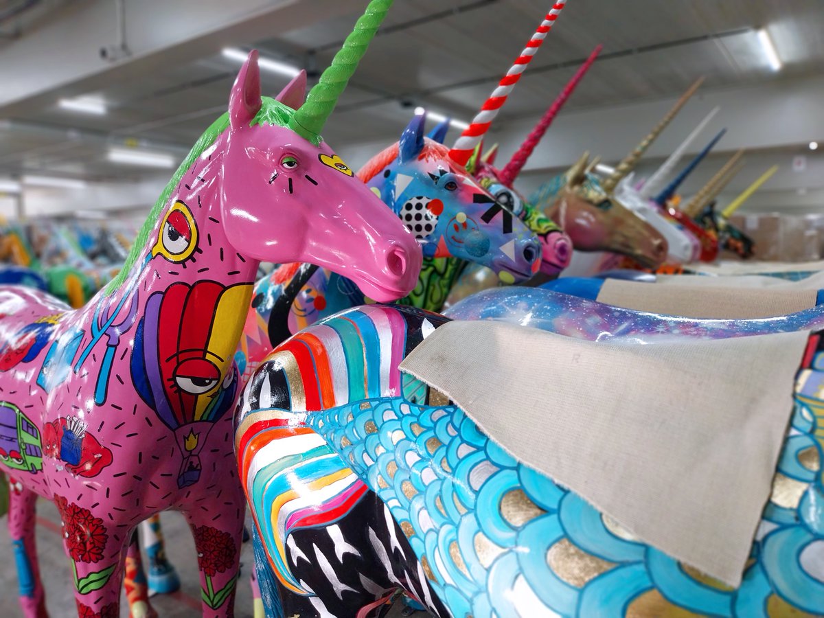 We have had the pleasure of delivering these one of a kind unicorns to their owners on behalf of @theunicornfest. They have been brightening our warehouse for the past few days and will be sorely missed by all.