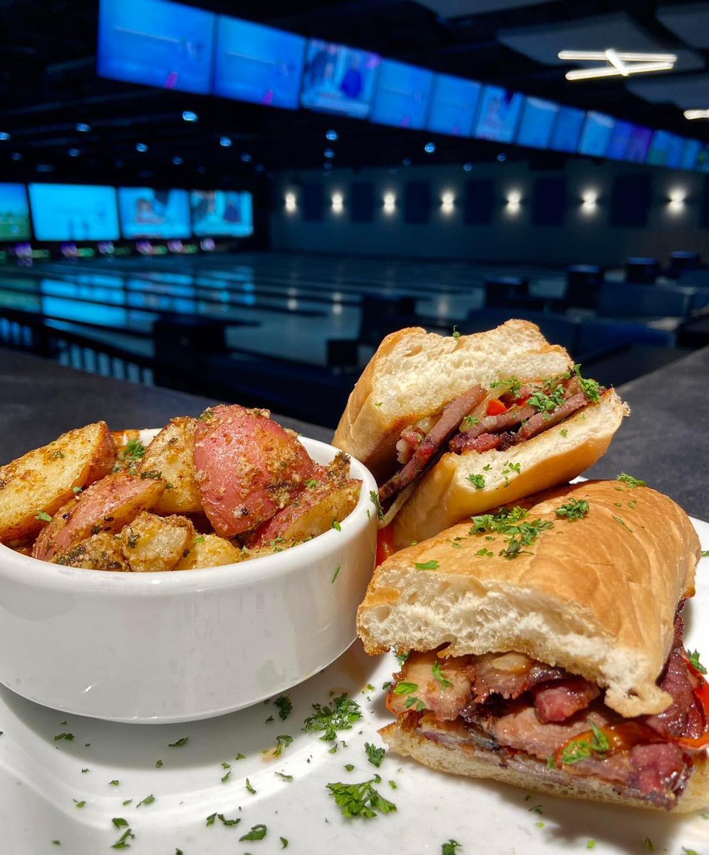 Today’s Special: Brisket Sandwich 

Smoked beef brisket with sautéed onions and red peppers on a toasted hoagie served with garlic, roasted red potatoes and choice of soft drink for $12.99.
