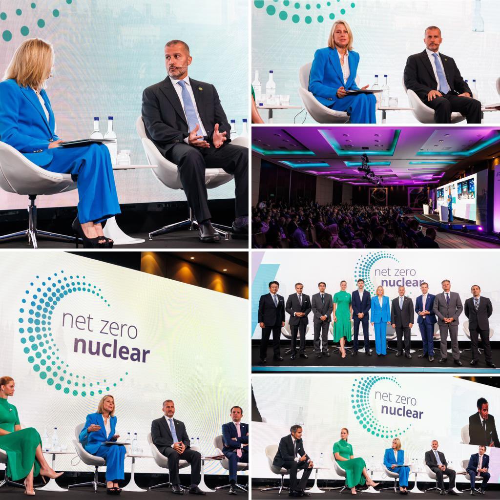 NZNGlobal's tweet photo. #NetZeroNuclear aims to triple global nuclear capacity by 2050 🔋
The latest @W_Nuclear_News podcast featured @SamaBilbao DG of @WorldNuclear, @Eng_Malhammad CEO of @ENEC_UAE, and @rafaelmgrossi DG of @iaeaorg, discussing #NZN's aims and ambitions 🌍💡
https://t.co/9cxPRmJo8q https://t.co/LiKR0arKuj