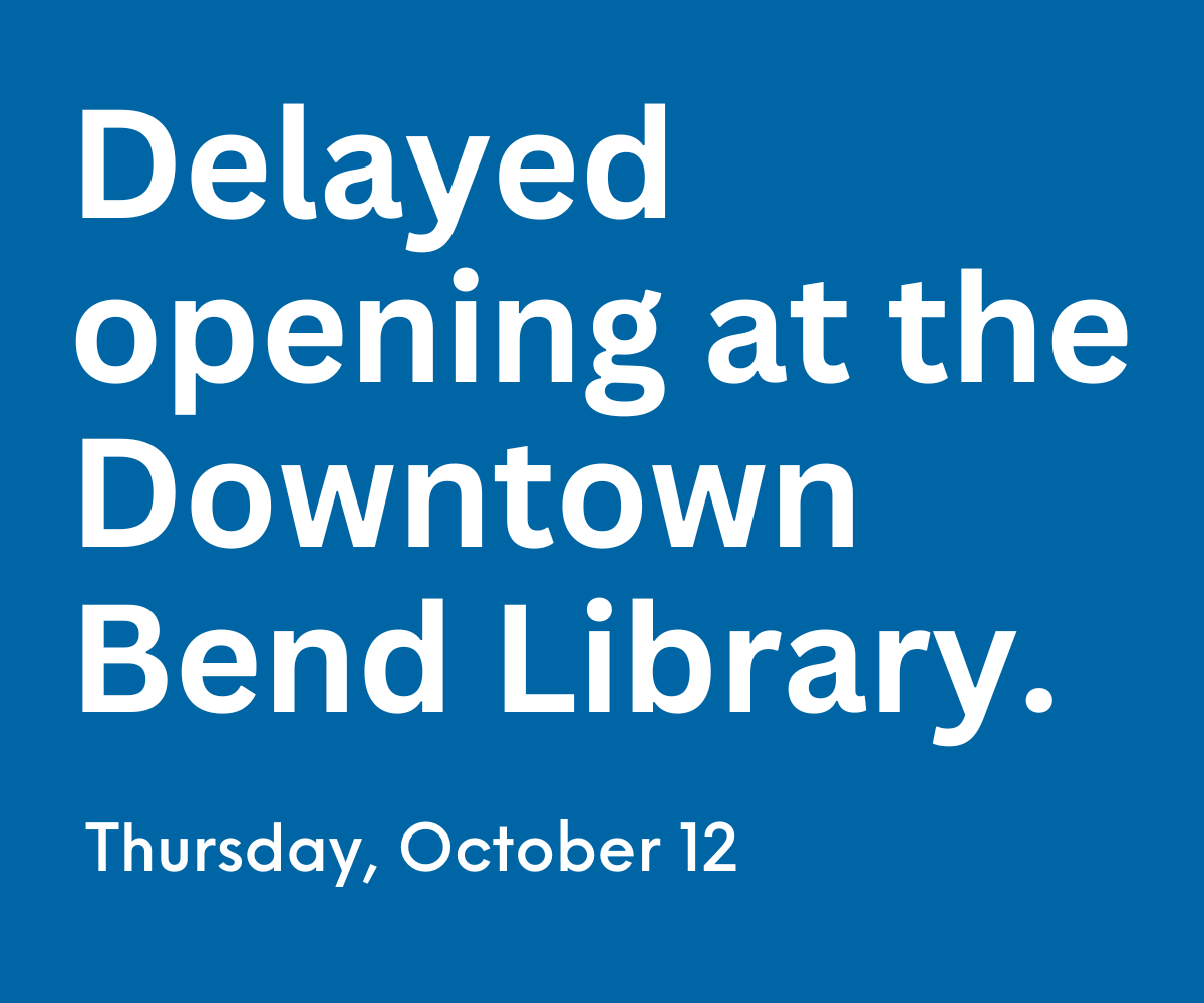 DeschutesLib's tweet photo. The power is currently out in parts of Bend, including at the Downtown Bend Library. The Downtown Bend Library will be able to open once power is restored. ⚡💡 https://t.co/j2YeuazAyi