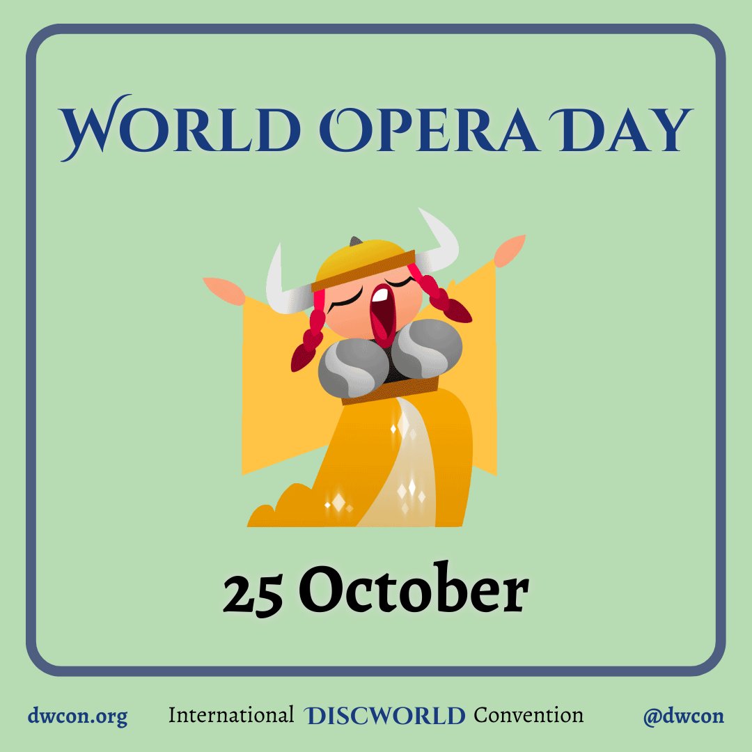 It's World Opera Day! In Maskerade, we learn several things are bad luck at the Opera.  Can you name them?

Bonus: How many exclamation marks does Granny Weatherwax push Mr Salzella into using?

#Discworld #DiscworldConvention #TerryPratchett
#WorldOperaDay