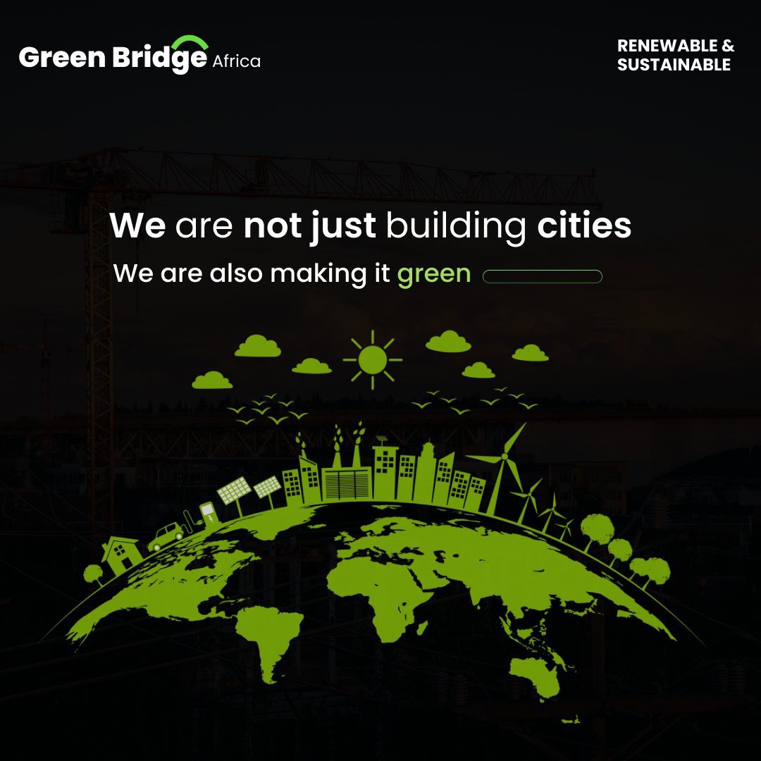 🌿 Transforming homes into Eco-Havens! 🏡💚 Discover the future of sustainable living with Green Bridge Africa. From solar-powered roofs to energy-efficient upgrades, we're redefining real estate for a greener world. 

🌞🏠 #GreenHomes #Sustainability #GreenBridgeAfrica