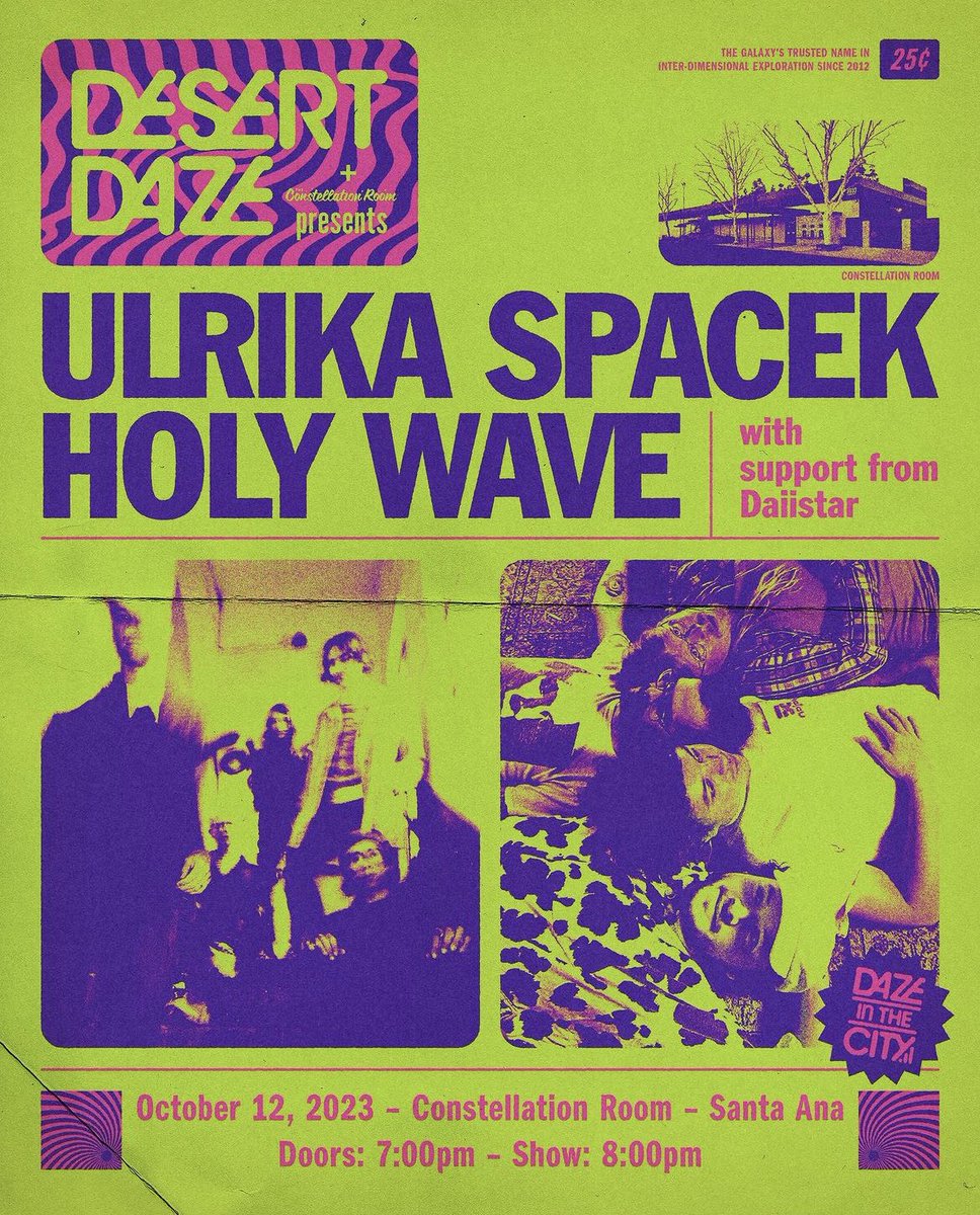 The @Holy_Wave tour starts off tonight in a big way @ The Constellation Room in Santa Ana 🌌