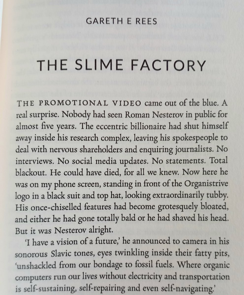 Just received my contributor copy of Best British Short Stories 2023, featuring my dystopian eco-breakdown horror tale, The Slime Factory. Cheers to @nicholasroyle for selecting it and to @Influxpress for publishing the original version. Out Oct 15th via @saltpublishing.