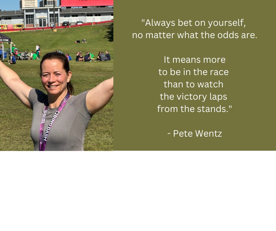 Betting on ourselves requires confidence. It starts with pushing ourselves outside of our comfort zone. It continues with setting and achieving small goals. It endures through surround ourselves with supportive people who believe in us.