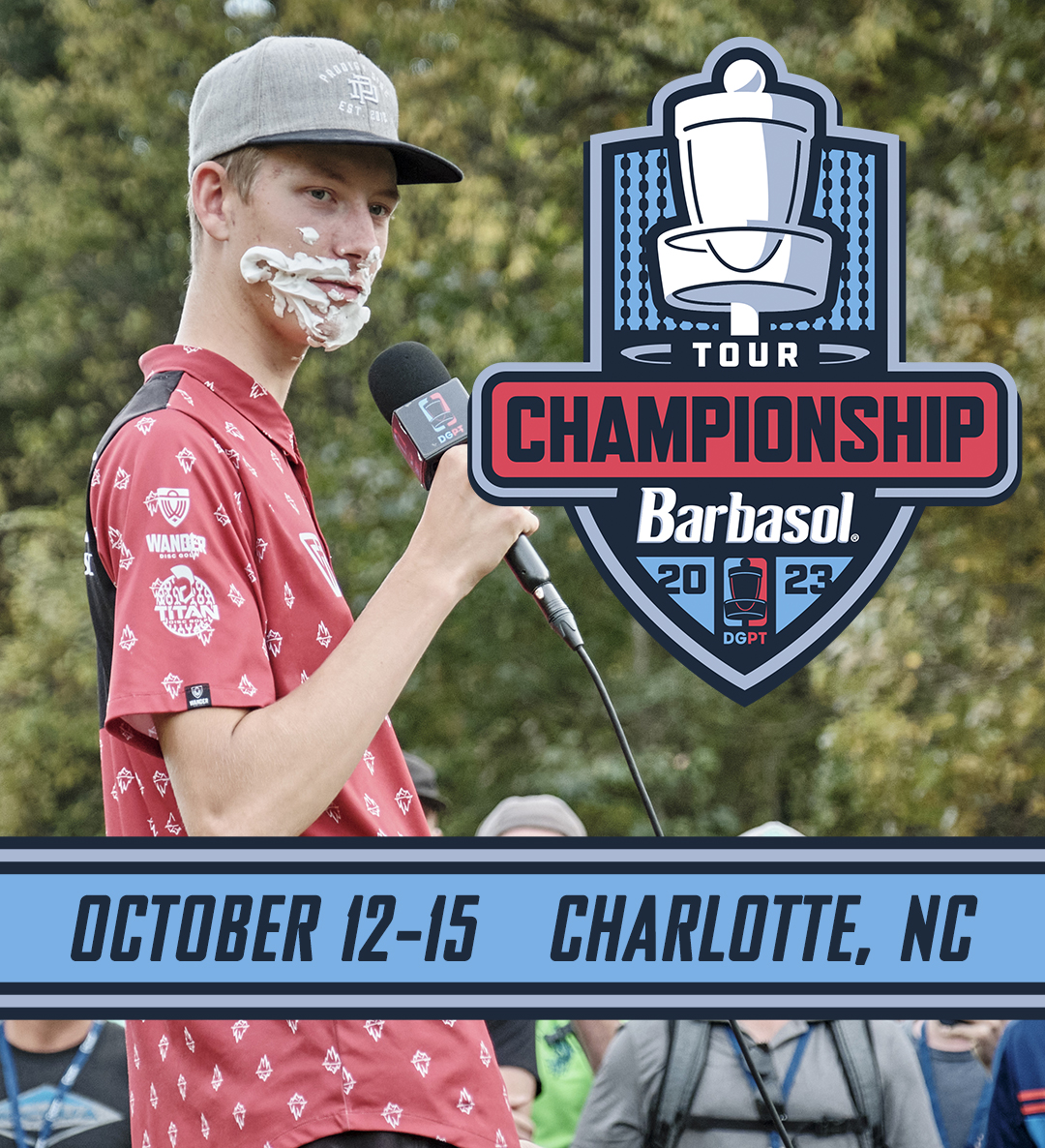 It's @discgolfprotour championship time! 🏆 Get ready for a weekend of close shaves and jaw-dropping throws. 🥏🔥 Don't miss a second of the action! (Link in Bio)