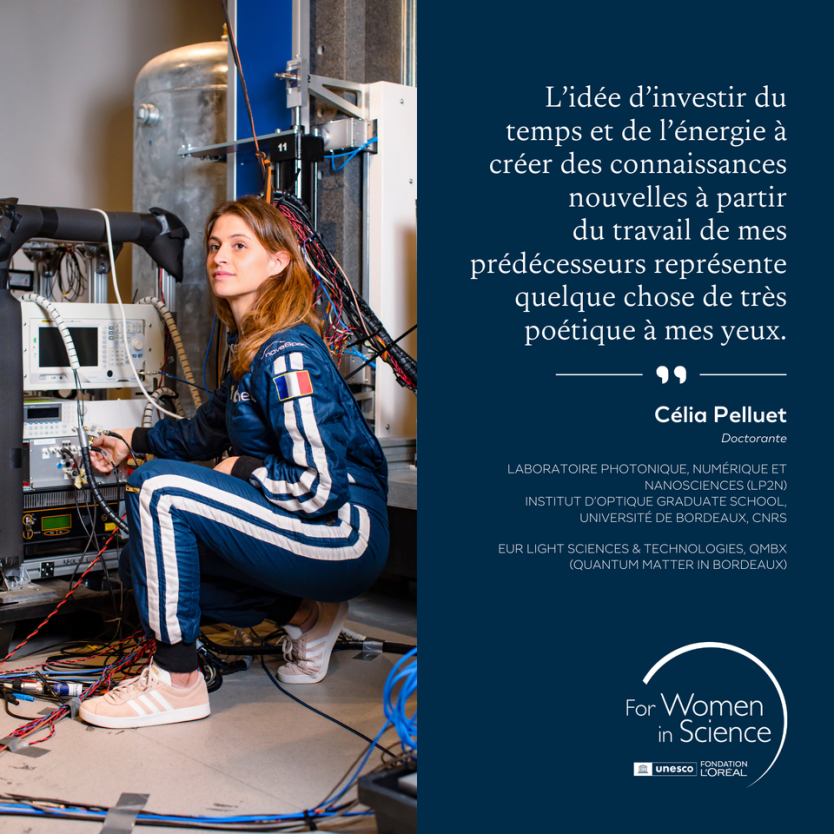 👏Bravo à Célia Pelluet, doctorante en photonique @univbordeaux, au laboratoire @LP2N_lab @CNRSAquitaine @InstitutOptique, lauréate Jeune Talent du prix L'Oréal-UNESCO pour les femmes et la science 2023 @4womeninscience @FondationLOreal @UNESCO u-bordeaux.fr/actualites/cel…