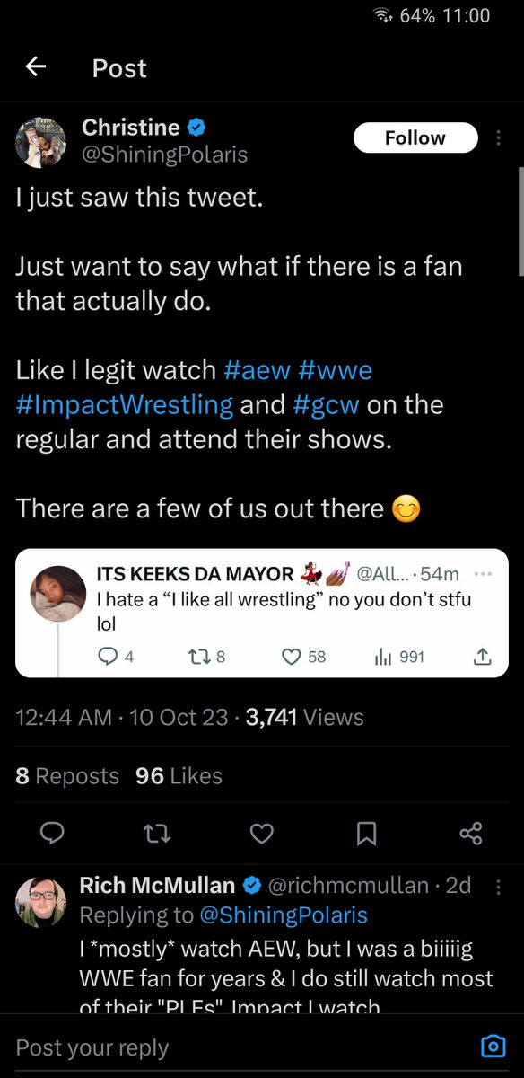 sergiio_htx's tweet photo. @ShiningPolaris @TonyKhan U say u like all wrestling but u encourage shit like this 🤣 ur typical aew mark hypocrite https://t.co/RIhu8VAaL0