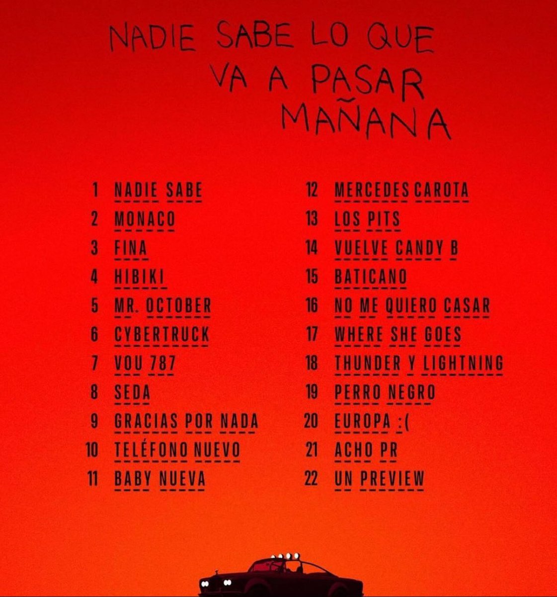 badbunny_global's tweet photo. 🚨Tracklist for Bad Bunny’s new album🚨 https://t.co/XuhYCOwimY