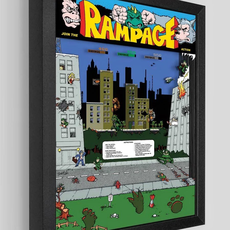 Artovision3D's tweet photo. Time to go on a Rampage! by #briancolin - https://t.co/sy97bVNFsI
#rampage #art #artwork #videogame #game #shadowbox #3d #8bit #george #lizzie #ralph #destroy #godzilla #werewolf #kingkong #1980s #retro #arcade #gamer #gamergirl #gamerguy #gamerlife #gameroom #decor #homedec… https://t.co/vvPmR3hKYp