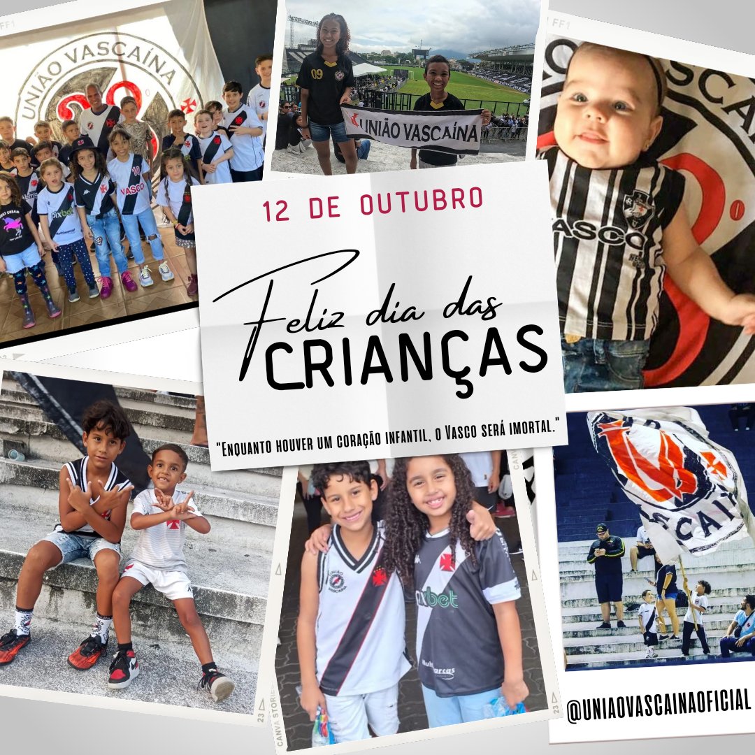 "Enquanto houver um coração infantil, o Vasco será imortal."

Desejamos a todas as crianças um feliz dia!