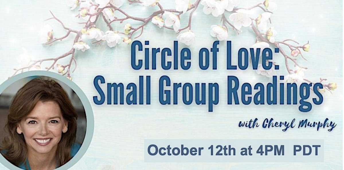 mediumcheryl's tweet image. One ticket left!
circleofloveoct12.eventbrite.com
.
.
.
.
.
#healing #mediumshipreadings #onlineevent #mediumcheryl #loveneverdies #psychicreadings