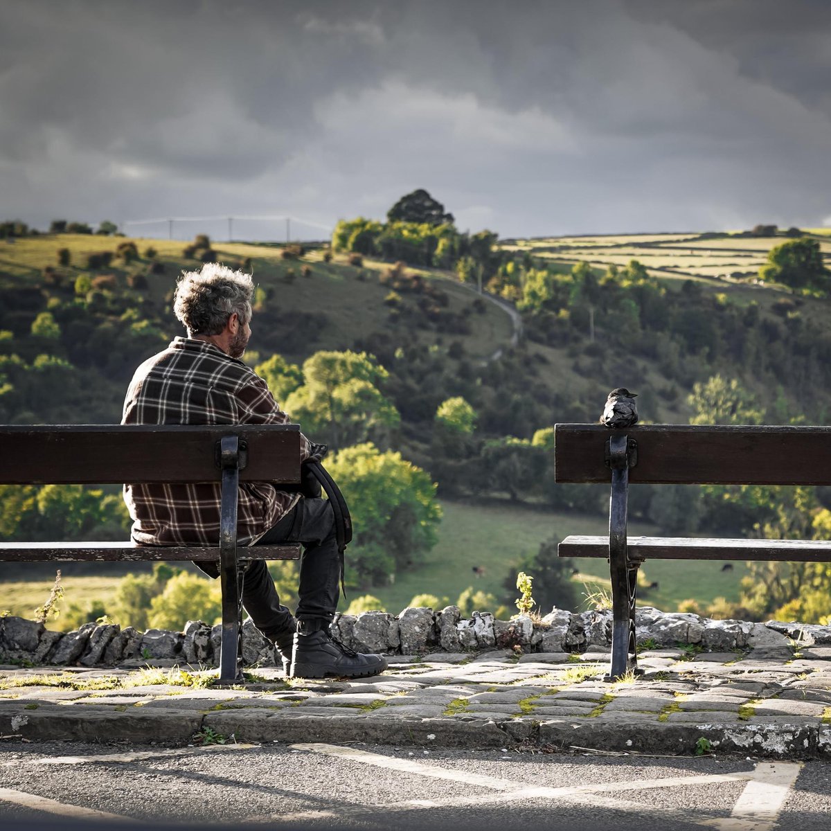 Man and crow, side by side, just watching the light fade over Monsal Dale together. This sums up everything that's magical about photography for me; chancing upon tiny snippets in time that are fleetingly there and then gone, and being able to preserve them forever.