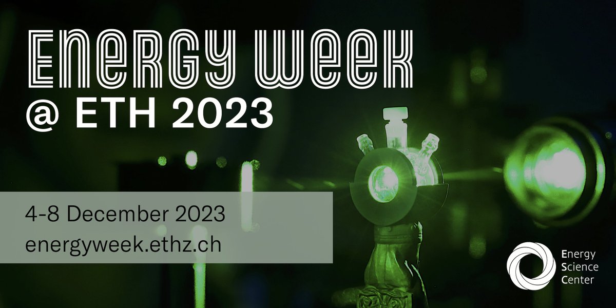 Registration for the #EnergyWeekETH is open! Join us from 4-8 Dec 23 at @ETH. The conference theme is “Innovation in a crisis” and there will be a wide range of events, topics as well as a public #EnergyExhibition. More info+registration: energyweek.ethz.ch #Energy @ETH_en