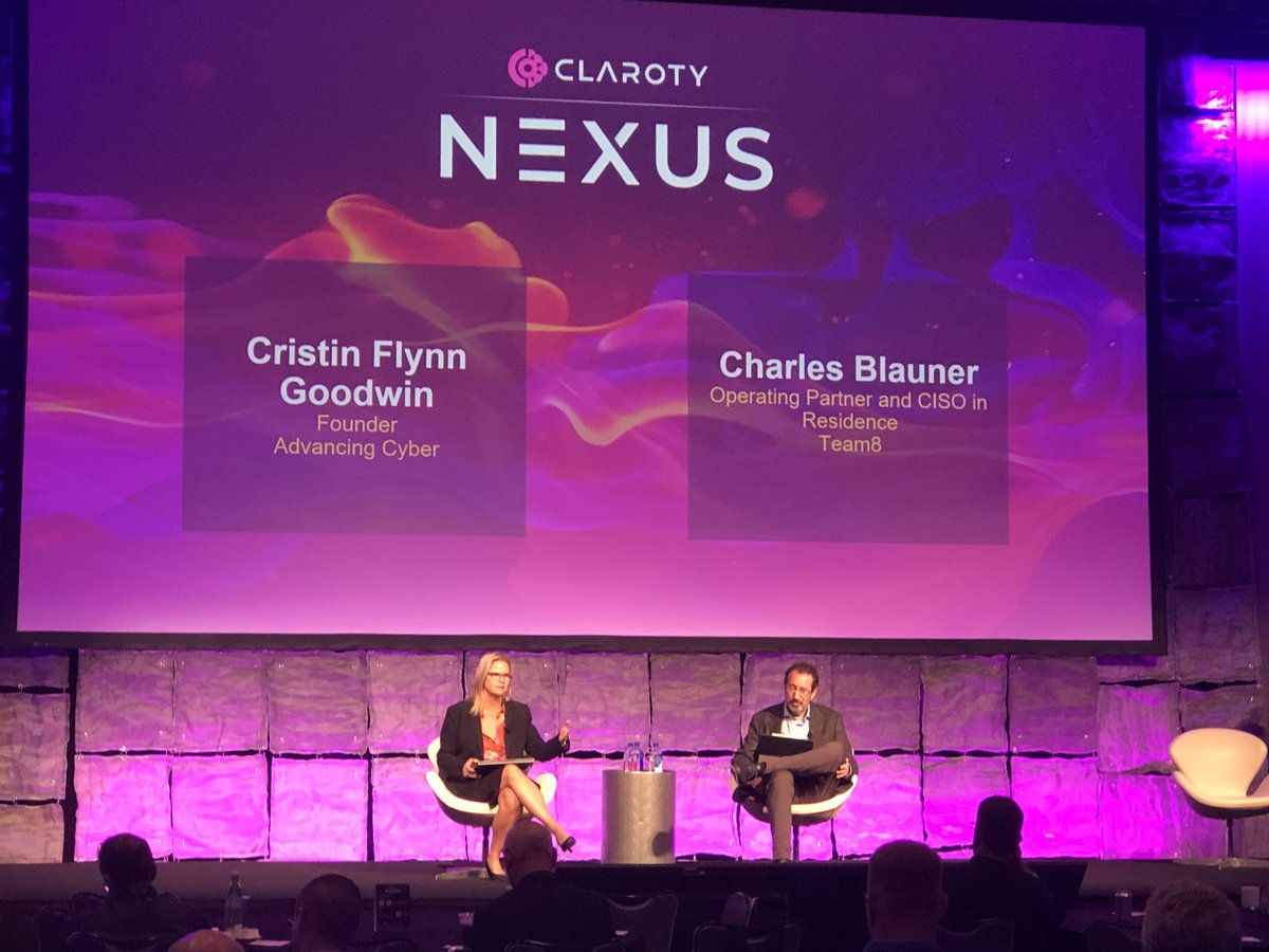 Claroty's tweet photo. If you're a CISO of a publicly traded company, the @SECGov cyber rules are at your doorstep. At #Nexus23, panelists Cristin Flynn Goodwin of Advancing Cyber and Charles Blauner of @team8group are covering material incidents, Wells Notices, and a lot more. https://t.co/kxdti1BWBz