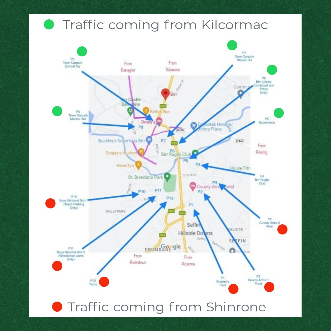 Offaly_GAA's tweet image. 🅵🅾́🅶🆁🅰 : 𝗔𝗹𝗹 𝘀𝘂𝗽𝗽𝗼𝗿𝘁𝗲𝗿𝘀 𝗮𝘁𝘁𝗲𝗻𝗱𝗶𝗻𝗴 𝘁𝗵𝗲 𝗦𝗲𝗻𝗶𝗼𝗿 𝗛𝘂𝗿𝗹𝗶𝗻𝗴 𝗙𝗶𝗻𝗮𝗹 𝗶𝗻 𝗕𝗶𝗿𝗿 𝗼𝗻 𝗦𝘂𝗻𝗱𝗮𝘆 𝗽𝗹𝗲𝗮𝘀𝗲 𝗻𝗼𝘁𝗲:

𝙏𝙧𝙖𝙛𝙛𝙞𝙘 𝙖𝙥𝙥𝙧𝙤𝙖𝙘𝙝𝙞𝙣𝙜 𝙂𝙧𝙖𝙣𝙩 𝙃𝙚𝙖𝙩𝙞𝙣𝙜 𝙎𝙩. 𝘽𝙧𝙚𝙣𝙙𝙖𝙣’𝙨 𝘽𝙞𝙧𝙧  𝙬𝙞𝙡𝙡 𝙝𝙖𝙫𝙚…