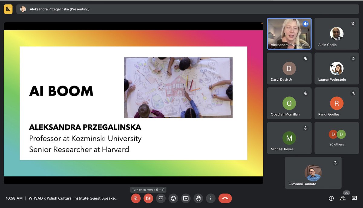 OfficialWHSAD's tweet photo. As part of the 550th Anniversary of the birth of Copernicus, the @PolishInstNY has launched the Dare to be Copernicus project. Today our school welcomed #AI Researcher A. Przegalinska @Przegaa , Professor at @KozminskiUni and Senior Researcher at @Harvard. @BKNHSSuptRoss https://t.co/0oyvfGIAQ6
